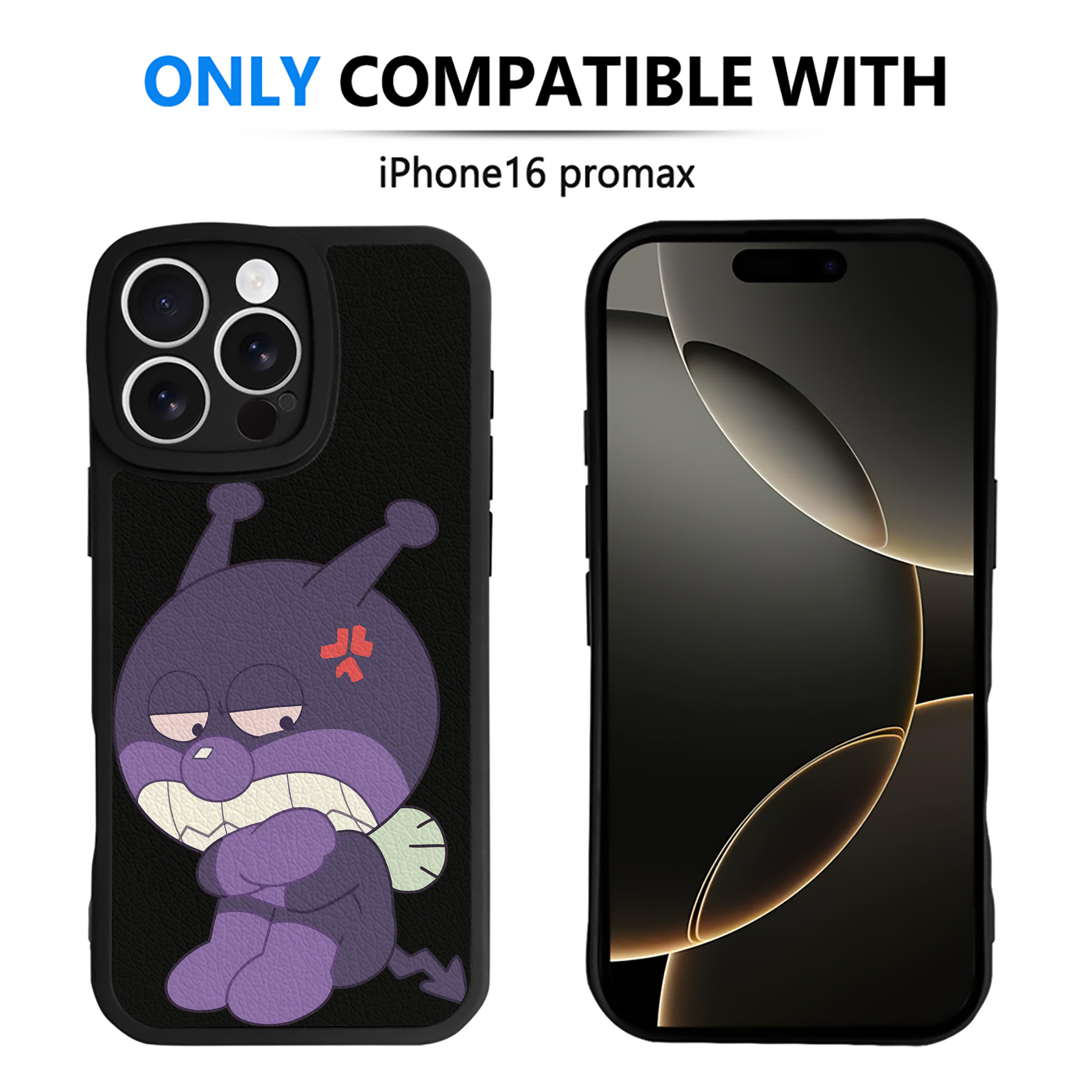 （画像用） アンパンマン Anpanman 【iPhone 16シリーズ対応】シリコンスマホケース（レザー調） 材質：シリコン